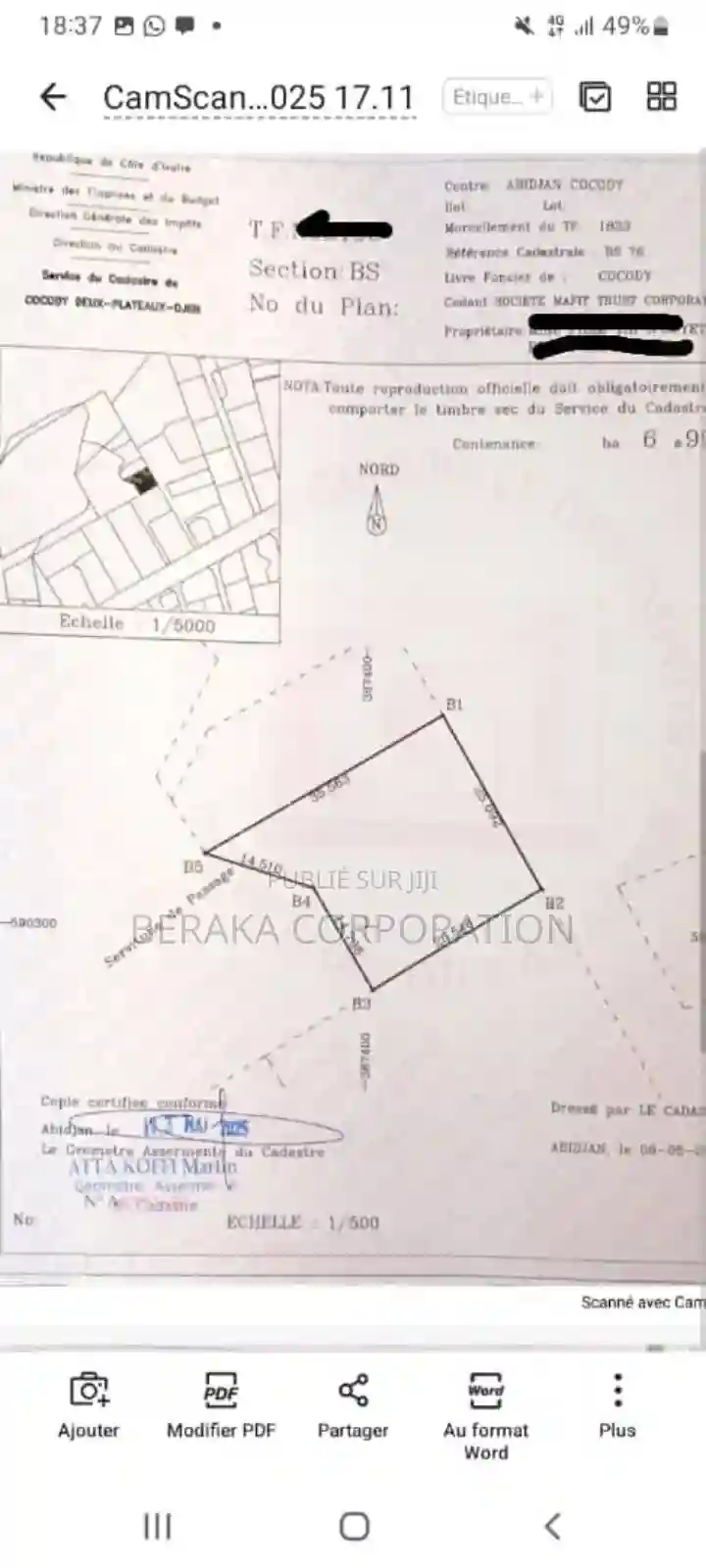 Partenariat Construction A Cocody Danga Sur 700m2 - Vue 2