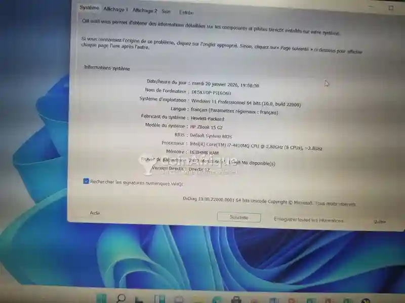 HP Zbook i7 Avec 16go ssd 512 go Nvidia 2go - Vue 5