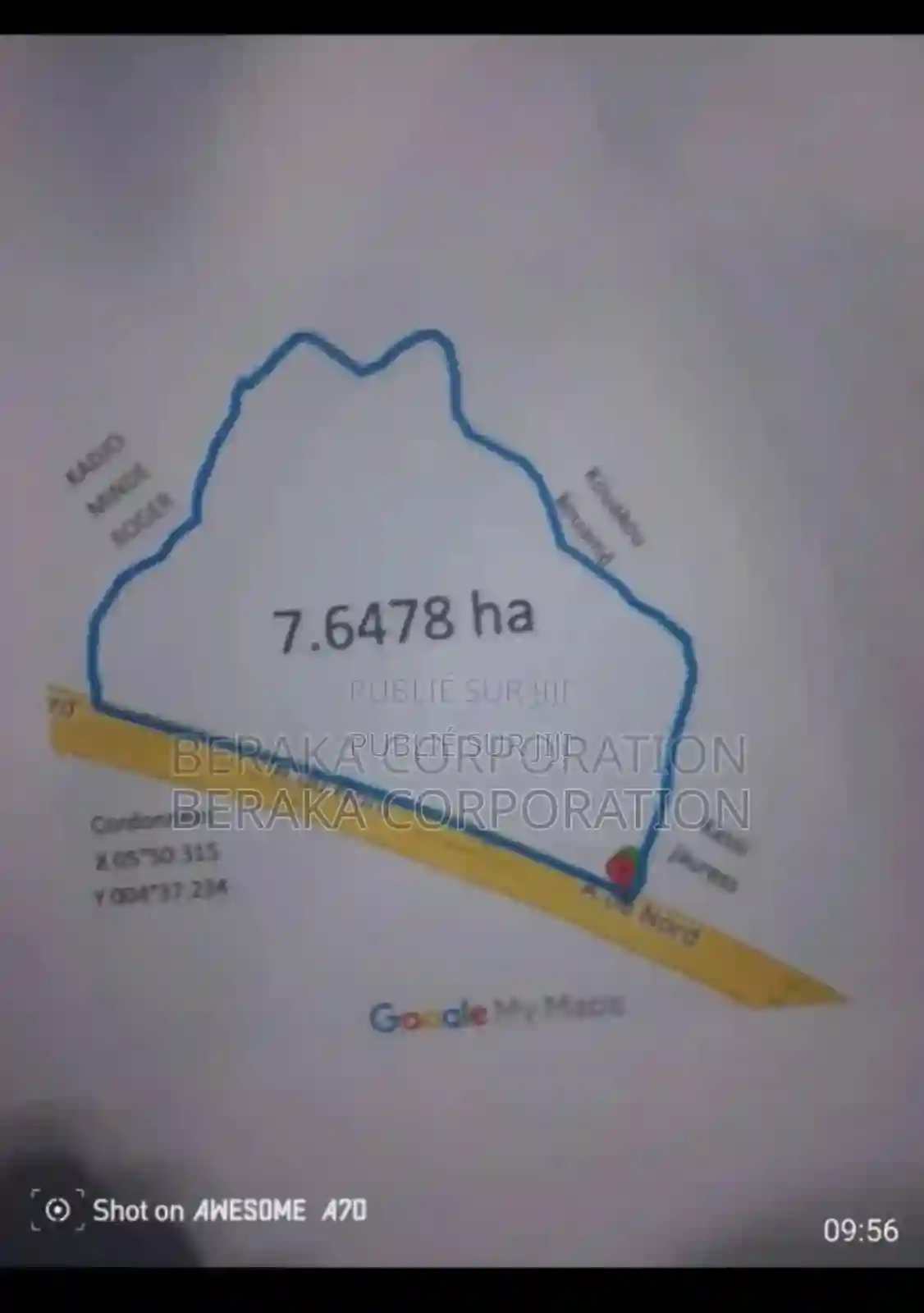 Parcelle De 7 Hectares en Vente en Bordure Du Bitume - Vue 1