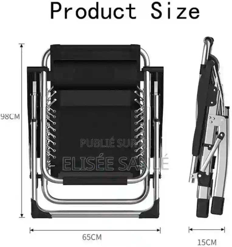 Fauteuil Apesanteur Pliable – Chaise Longue Confort - Vue 3