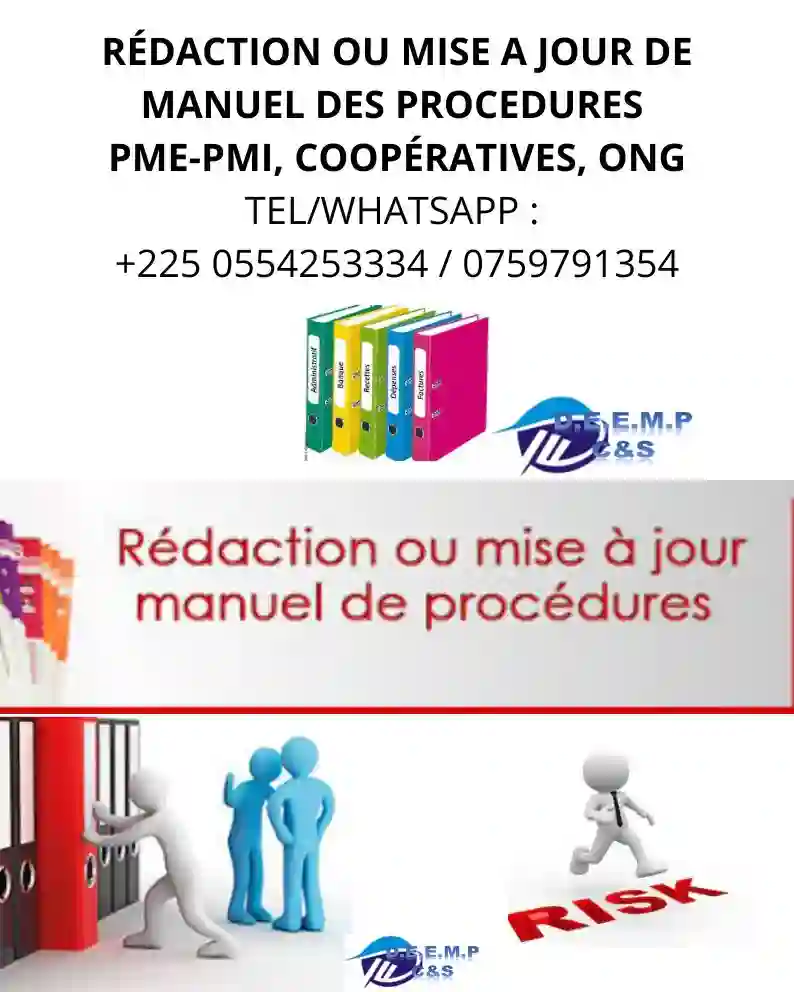Redaction ou Mise a jour des manuels des procedures de gestion