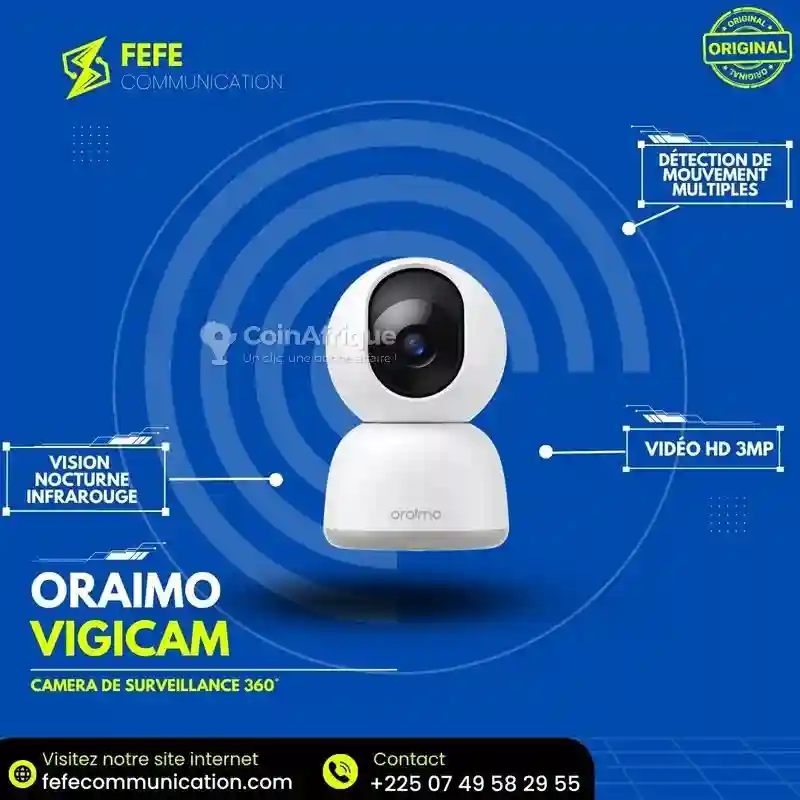 Oraimo Vigicam Caméra IP 3MP Vision Nocturne - Neuf Scellé - Vue 1