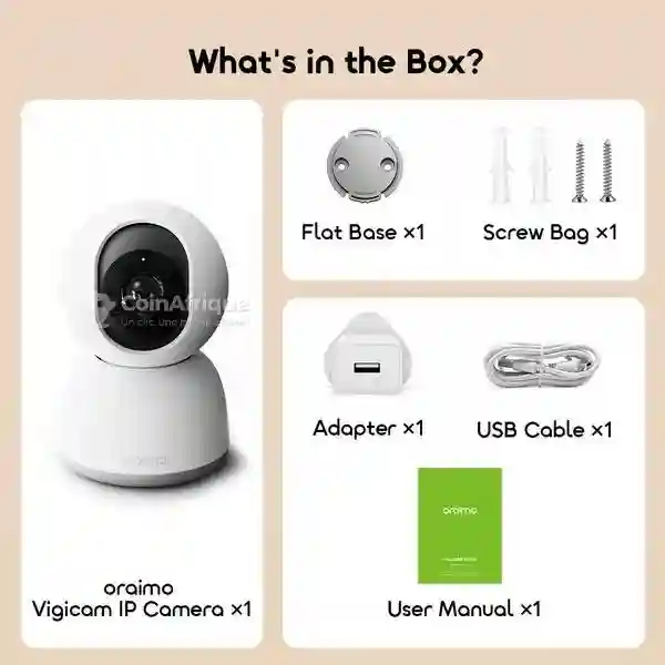 Oraimo Vigicam Caméra IP 3MP Vision Nocturne - Neuf Scellé - Vue 2