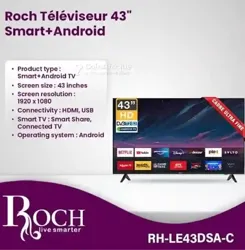 Télévision Roche43&quot Smat tv Android Wifi