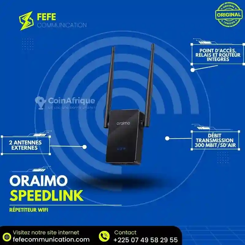 Oraimo Speedlink Répéteur Wifi 3-en-1 Longue Portée - Vue 4