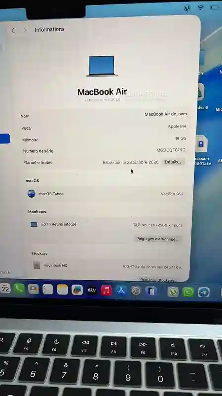 Macbook air m4 2025 - Vue 1