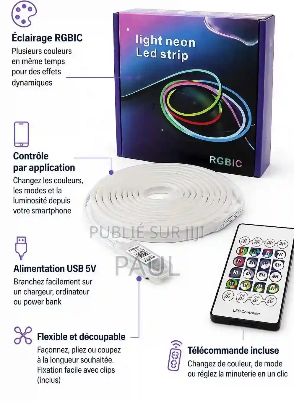 Kits Néon USB 10m - Vue 1